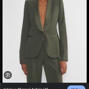 NWT Aritzia Olive Green Blazer size 00/XXS and matching wide-leg slacks size 0.